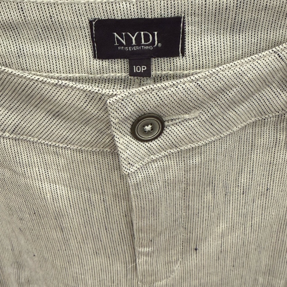 NYDJ Women's Pinstriped Cream Chinos, 10P